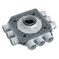 Radial ductwork - Air distribution - Series Vents Plastic distribution boxes 63 mm